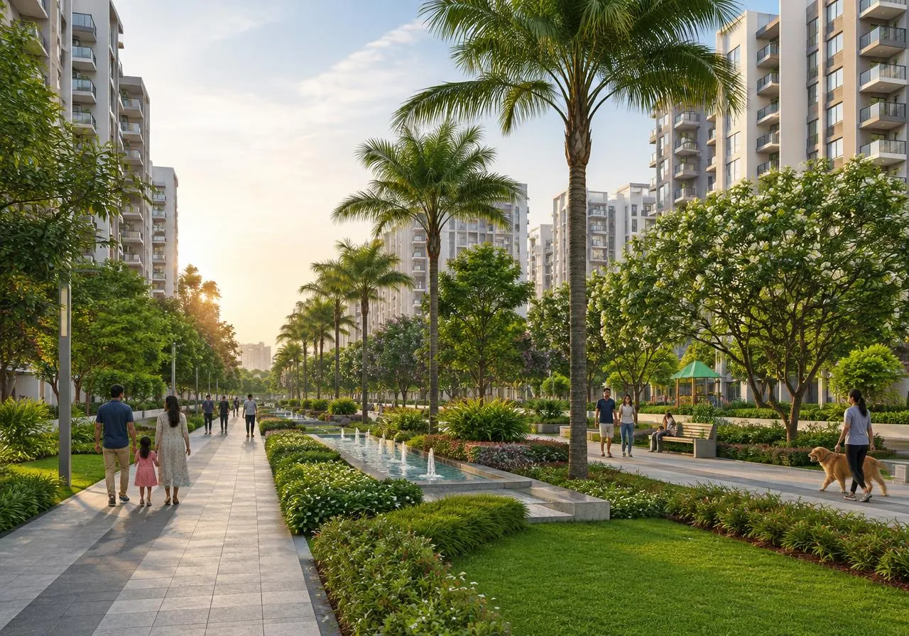 Central landscaped boulevard